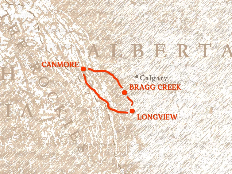 Route map of the Stone & Sky 1-Day Tour